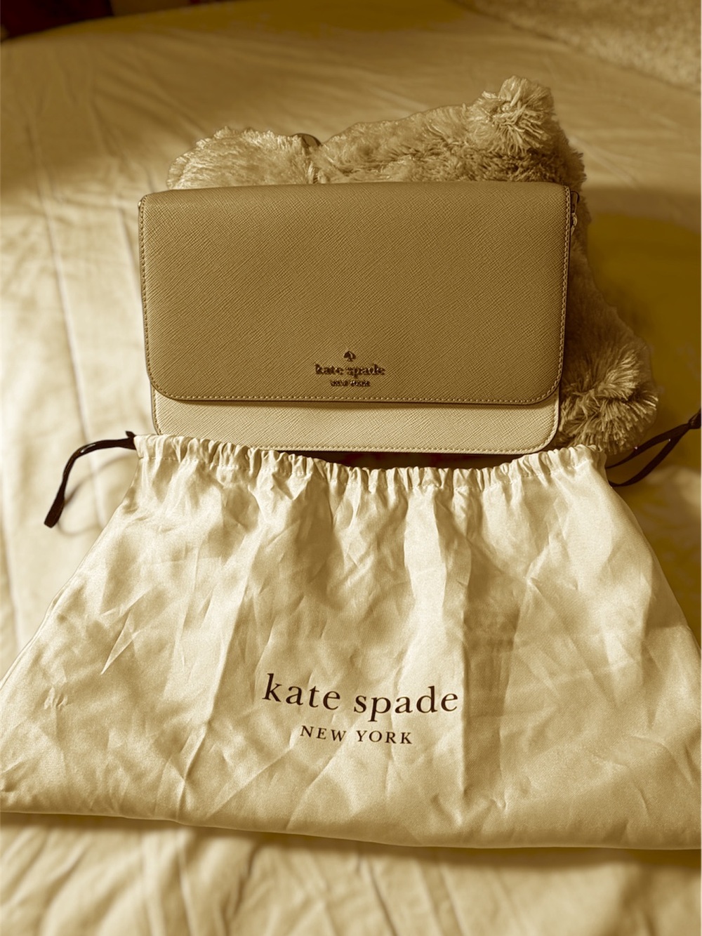 Authentic Kate Spade New York Colorblock Saffiano Leather Chain Shoulder Bag